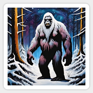 Snowy Bigfoot Sticker